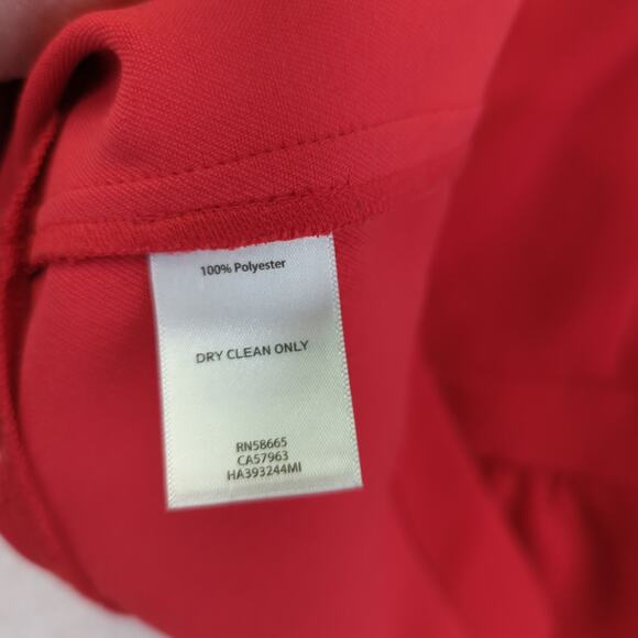 Halogen V-neck Blazer Jacket Women's Size XXL Dark Orange Coral Flowy Peplum‎ - Picture 6 of 6